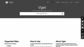 What Vget.xyz website looked like in 2022 (1 year ago)