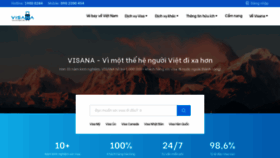 What Visana.vn website looked like in 2022 (1 year ago)