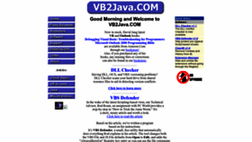 What Vb2java.com website looked like in 2022 (1 year ago)