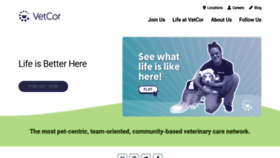 What Vetcor.com website looked like in 2022 (1 year ago)