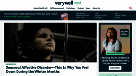 What Verywellmind.com website looked like in 2023 (1 year ago)