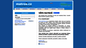 What Vsfs.matros.cz website looked like in 2023 (1 year ago)