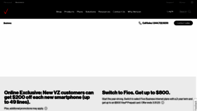 What Verizonbusiness.com website looked like in 2023 (1 year ago)