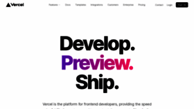 What Vercel.app website looked like in 2023 (2 years ago)