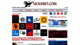 What Violinist.com website looked like in 2023 (1 year ago)