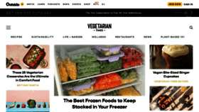 What Vegetariantimes.com website looked like in 2023 (1 year ago)