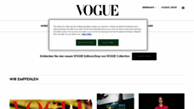 What Vogue.de website looked like in 2023 (1 year ago)