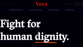 What Vera.org website looked like in 2023 (1 year ago)