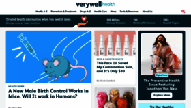 What Verywellhealth.com website looked like in 2023 (1 year ago)