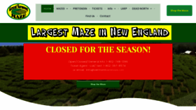 What Vermontcornmaze.com website looked like in 2023 (1 year ago)