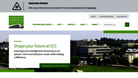 What Vcc.ca website looked like in 2023 (1 year ago)