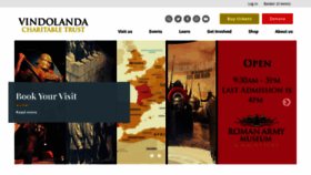 What Vindolanda.com website looked like in 2023 (1 year ago)