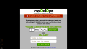 What Vapoclope.fr website looked like in 2023 (1 year ago)