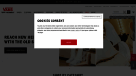 What Vans.com website looked like in 2023 (1 year ago)