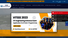 What Vit.ac.in website looked like in 2023 (2 years ago)