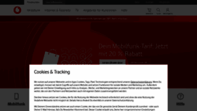 What Vodafone.de website looked like in 2023 (1 year ago)
