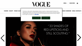 What Vogue.in website looked like in 2023 (1 year ago)