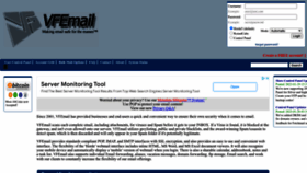 What Vfemail.net website looked like in 2023 (1 year ago)