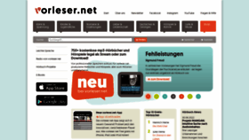 What Vorleser.net website looked like in 2023 (1 year ago)