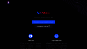 What Vancedapp.com website looked like in 2023 (1 year ago)