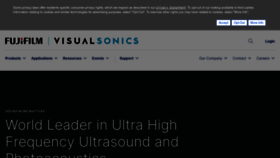 What Visualsonics.com website looked like in 2023 (1 year ago)