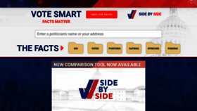 What Votesmart.org website looked like in 2023 (1 year ago)