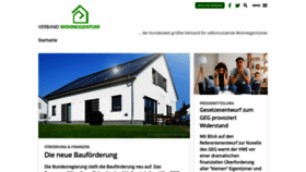 What Verband-wohneigentum.de website looked like in 2023 (1 year ago)