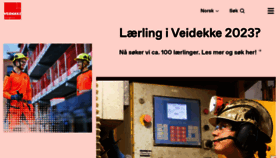 What Veidekke.no website looked like in 2023 (2 years ago)