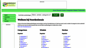 What Voordeelmuis.nl website looked like in 2023 (1 year ago)