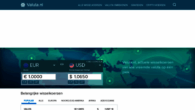 What Valuta.nl website looked like in 2023 (1 year ago)