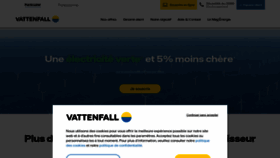 What Vattenfall.fr website looked like in 2023 (1 year ago)