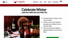 What Vinesse.com website looked like in 2023 (1 year ago)