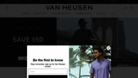 What Vanheusen.com website looked like in 2023 (1 year ago)