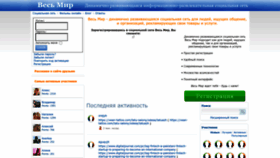 What Vecmir.ru website looked like in 2023 (1 year ago)