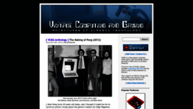 What Vintagecomputing.com website looked like in 2023 (1 year ago)