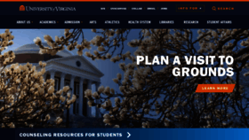 What Virginia.edu website looked like in 2023 (1 year ago)