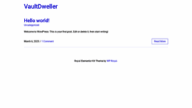 What Vaultdweller.net website looked like in 2023 (1 year ago)