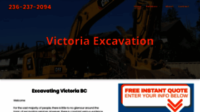 What Victoriaexcavation.com website looked like in 2023 (1 year ago)