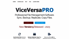 What Viceversa.pro website looked like in 2023 (1 year ago)