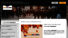 What Visainkorea.com website looked like in 2023 (1 year ago)