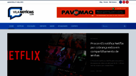 What Vilanoticias.com website looked like in 2023 (This year)