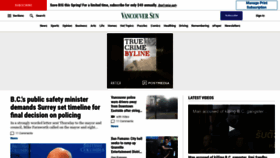 What Vancouversun.com website looked like in 2023 (This year)