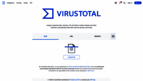 What Virustotal.com website looked like in 2023 (This year)