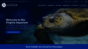 What Virginiaaquarium.com website looked like in 2023 (This year)