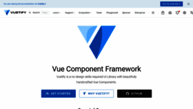 What Vuetifyjs.com website looked like in 2023 (2 years ago)