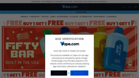 What Vape.com website looked like in 2023 (This year)