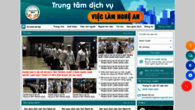 What Vieclamnghean.vn website looked like in 2023 (This year)