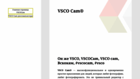 What Vscocam.ru website looked like in 2023 (This year)