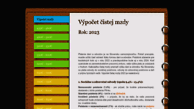 What Vypocet-cistej-mzdy.sk website looked like in 2023 (This year)