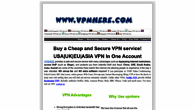 What Vpnhere.com website looked like in 2023 (This year)